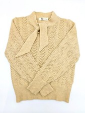 Vintage Japanese Wool Knit Sweater beige Women's Size M, elegant, cute