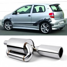 2.5" Inlet 4" Outlet Edelstahl Auspuffblende Endrohr Auspuffrohre für VW FOX 1,2