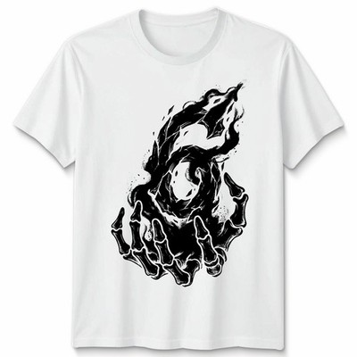 Skeleton Hands Dark Magic Gothic Fantasy Herren Damen Unisex Grafik T-Shirt