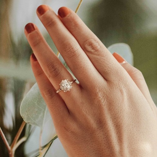 Anello Di Fidanzamento Zirconi Anello Di Fidanzamento In Zirconia 1,33 Carati | Acciaio Inox Placcato Oro 14k | Taglie 5-10 Anello Solitario Con Pietre Laterali - Foto 7