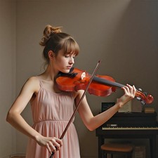 Glarry 3/4 GV100 Acoustic Violin Fiddle  Case Bow Rosin for School Beginner