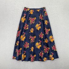 Y2K 90s VTG Liz Claiborne Floral Maxi Skirt 8P Blue Pink Cottagecore Fairy Boho