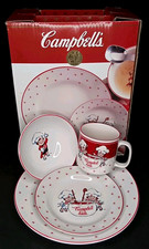 Vintage Dinnerware Set With Original Box 4 Piece Campbell's Kids 1990s
