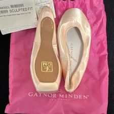 Gaynor Minden Sculpted Fit Satin Ballet Slippers Beige Solid 6M3SDL