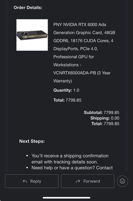 グラフィックボード・グラボ・ビデオカード NVIDIA RTX 6000 Ada [PCIExp 48GB] NVIDIA RTX 6000 Ada Generation 48GB GDDR6 Graphics Card