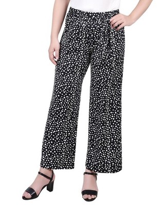 NY Collection Women's Petite Cropped Pull On Pants (Nice Icemoon, Petite Small)