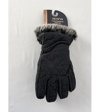 Apana Touch Screen Cold Weather Gloves Women Size Small Medium New Grey Faux Fur