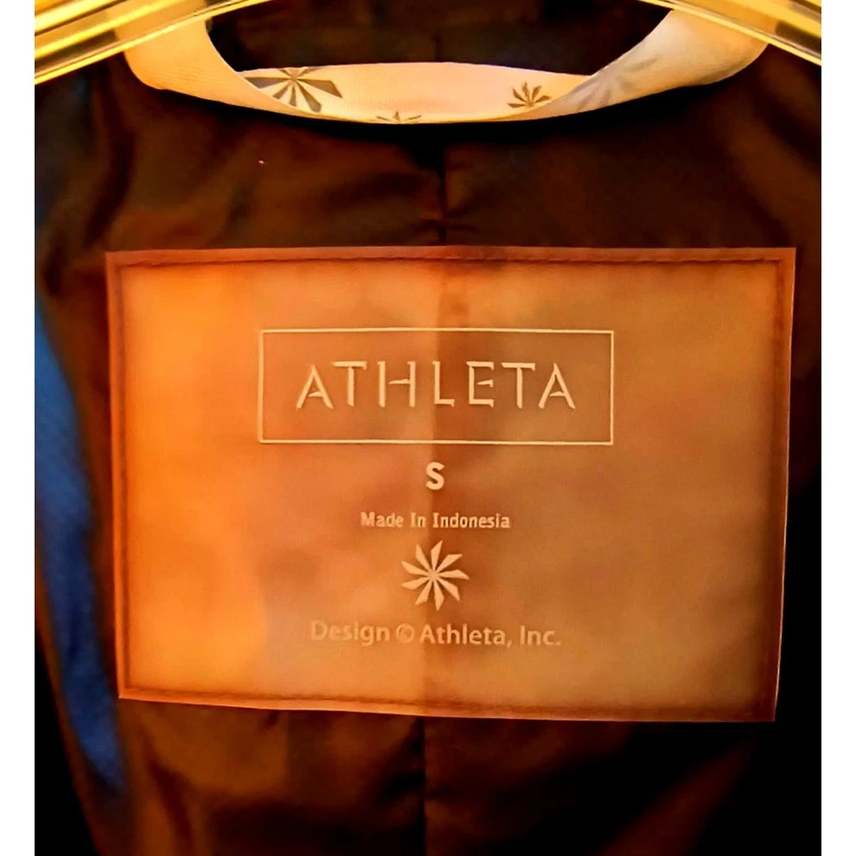 Chaqueta con Capucha Athleta Para Mujer Talla S Gris Forrada Cremallera Completa con Bolsillos con Cremallera Foto 2 de 4