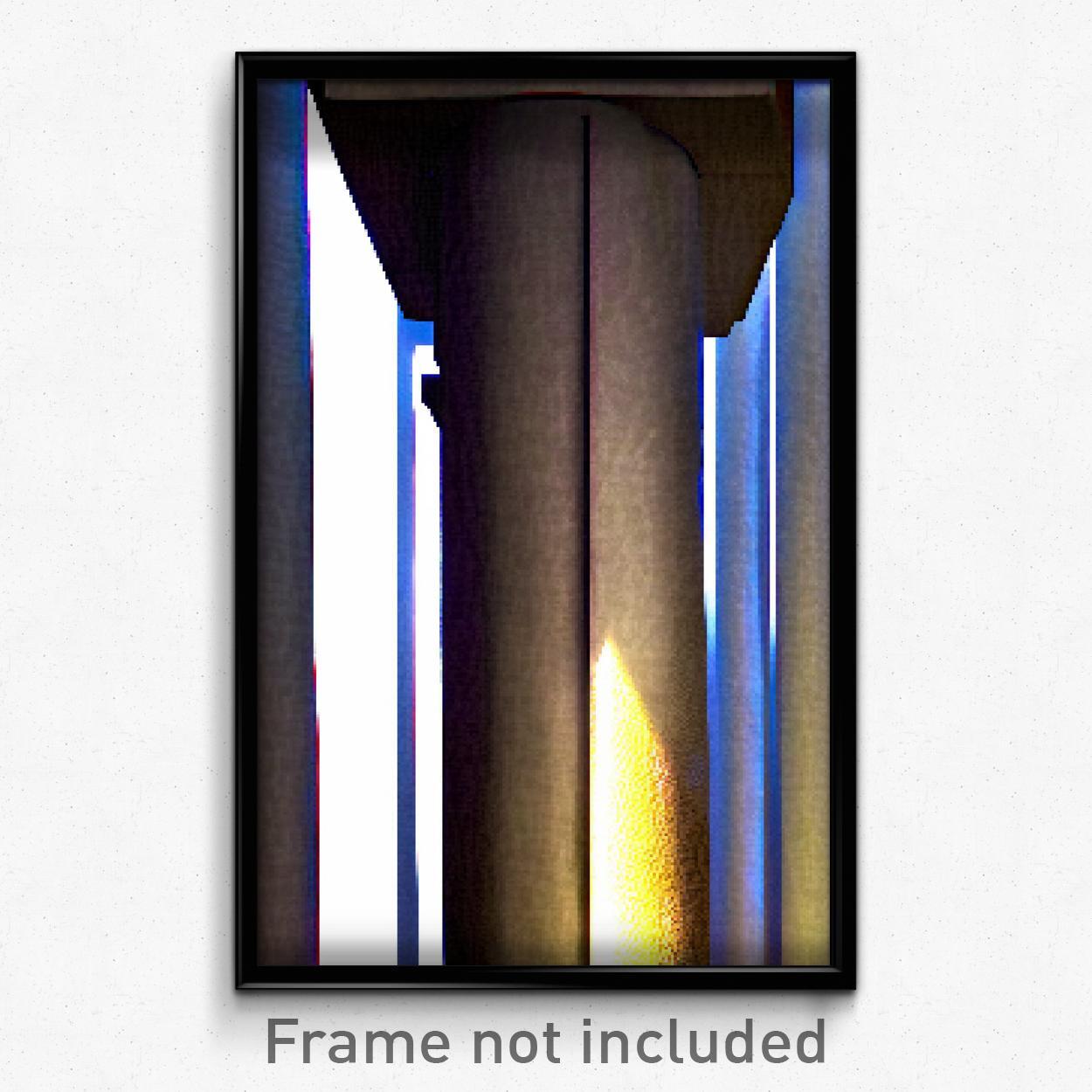 8-Bit Psychedelic Pixel Art Poster - Outlandish Pillar Trippy Gamer Print