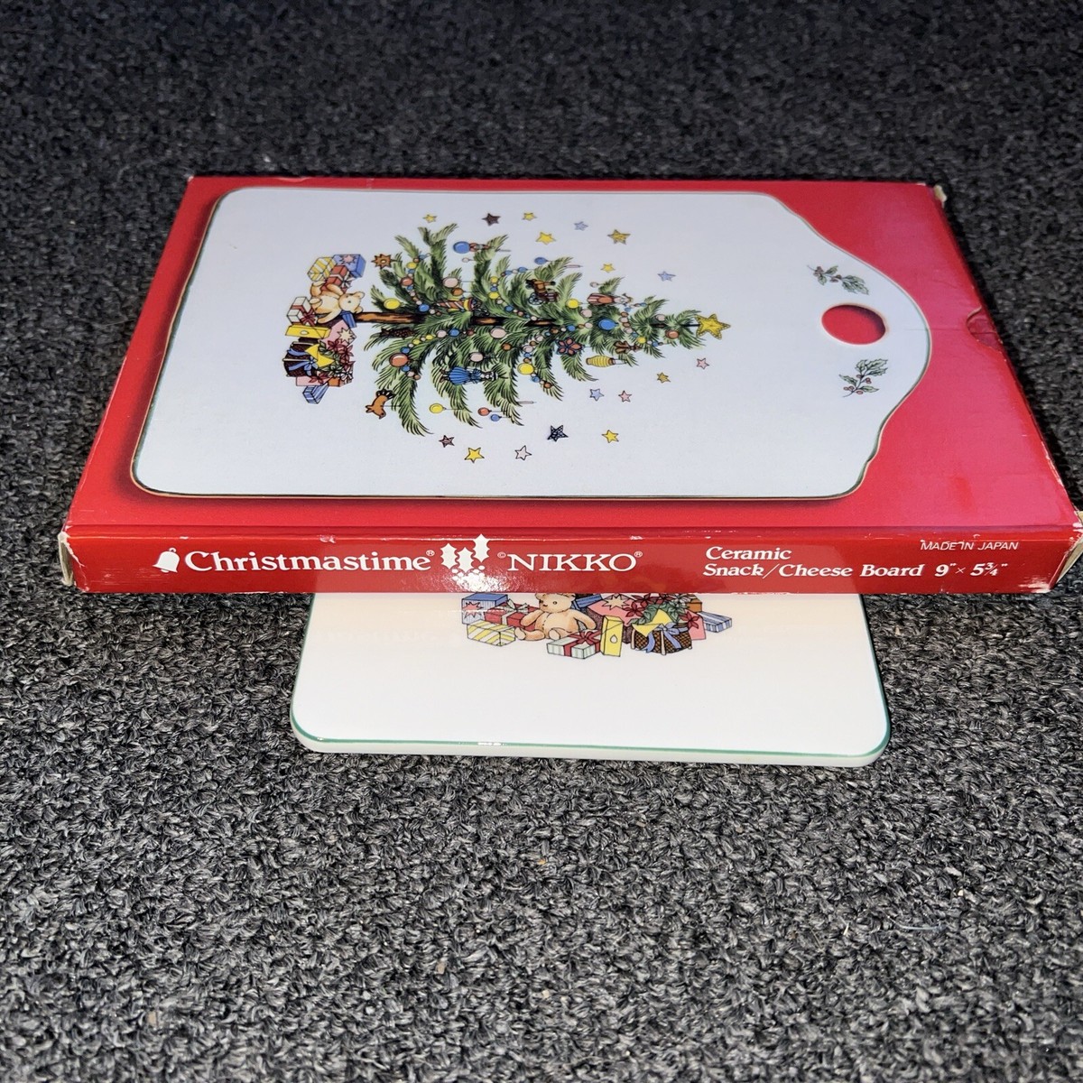 Nikko Christmastime Cheese Snack Board Vintage Ceramic