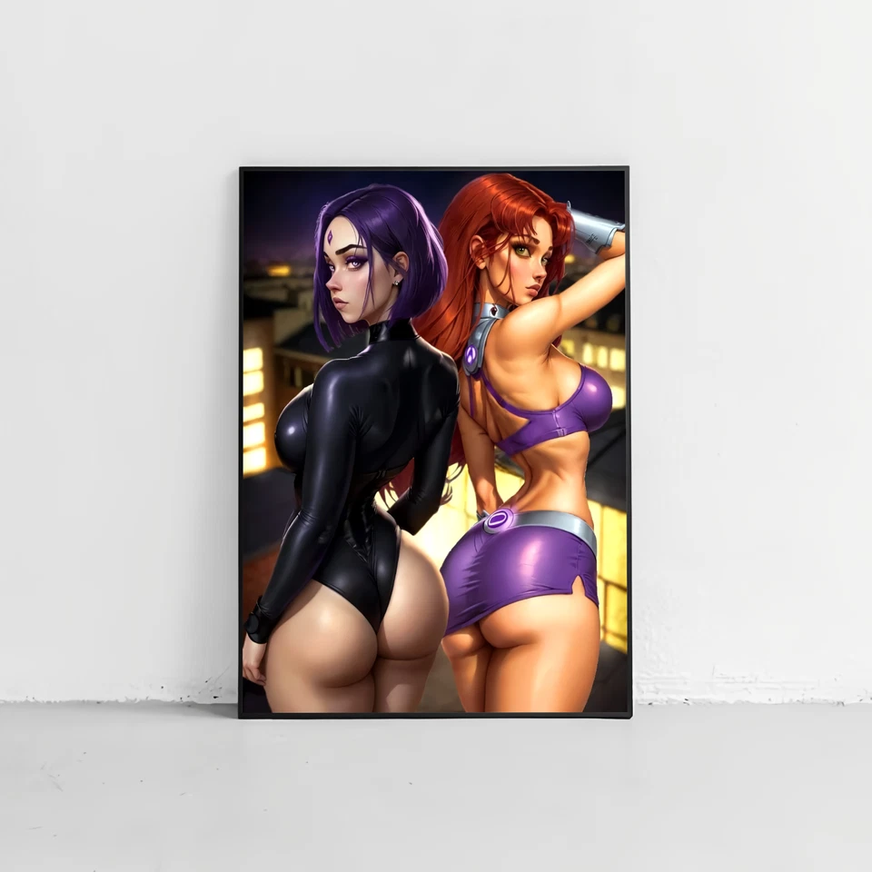 Sexy Raven & Starfire Teen Titans DC Universe Comics Poster Print - No Frame - image 2 of 3