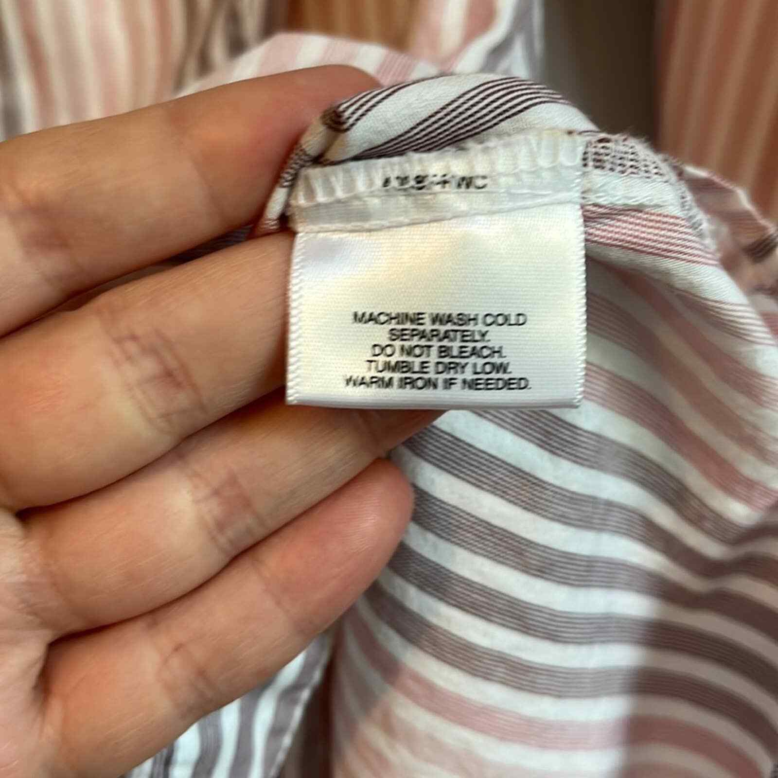 Apostrophe Striped Button Down Blouse - image 8