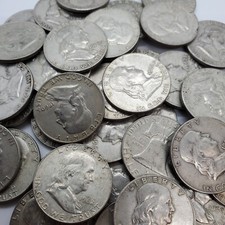 Franklin Half Dollars , 90 Silver Coin Lot, Choose How Many