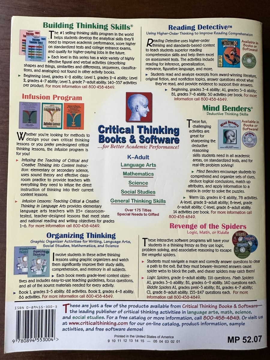 Building Thinking Skills Level 3 Verbal Student Edition - Critical