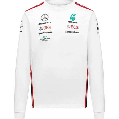 Mercedes AMG Petronas F1 L/S Driver Team White Tee