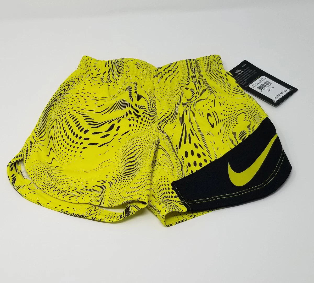 NWT Baby Boys Nike Dri Fit Vent AOP Shorts ElectroLime w Black Size 24 Months eBay