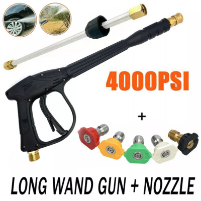 #ad High Pressure 4000PSI Car Power Washer Gun Spray Wand Lance w 5 Nozzle Kit M22 $21.98