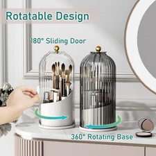 Rotating Makeup Organizer Vanity Skincare Make up Storage Perfume Organizer case