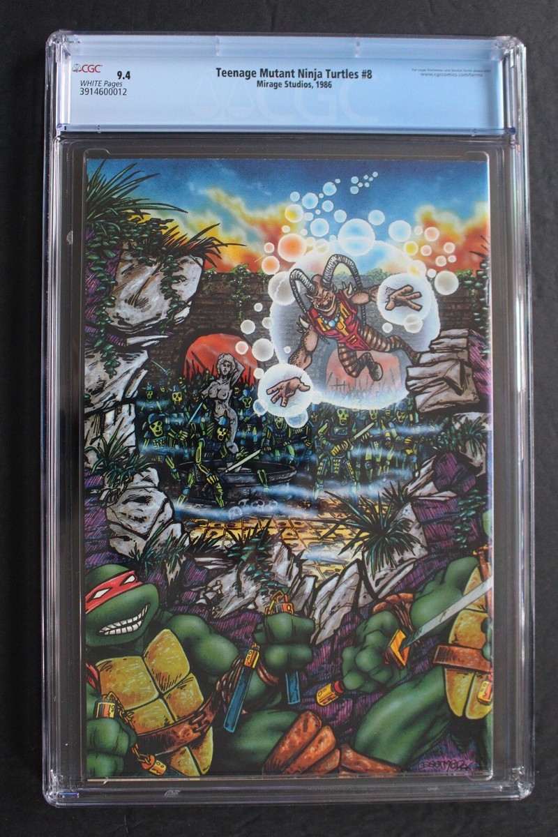 TMNT #8 1st CEREBUS AARDVARK Team-Up 1986 1st Simultaneous Renet