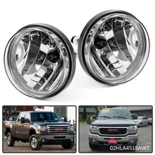 Fit For 07-13 GMC Sierra 1500 2500 Clear Front Bumper Fog Light Lamps Left&Right