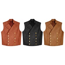 Kids Steampunk Toddlers Waistcoat Pirates Vest Vintage Costume Coat Boys Girls