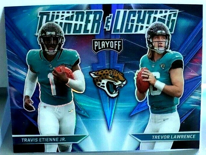 Trevor Lawrence Etienne RC Blue Prizm Thunder Lightning TL17 Jacksonville Rookie