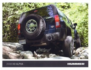 2008 HUMMER H3 ALPHA sales brochure sheet SUV 08 Humvee