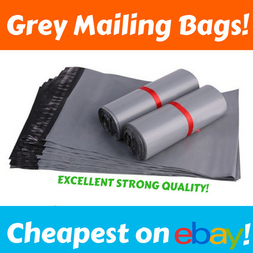 GREY MAILING BAGS 6.5" x 9" Poly Plastic Mail Bag STRONG CHEAP Post
