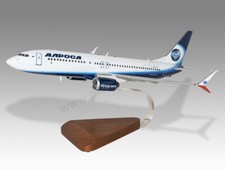 Boeing 737-800 Alrosa Solid Kiln Dried Mahogany Wood Handcrafted Display Model