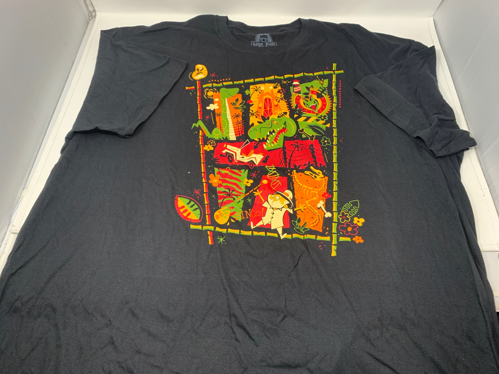 JURASSIC PARK Mr. DNA Cartoon Art T Shirt, Geek Fuel - 3XL