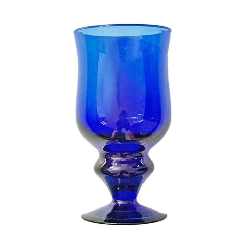 Cobalt Blue Stemware, Wine or Water Glasses, 10 oz. Capacity, Set of 4 - Picture 3 of 3