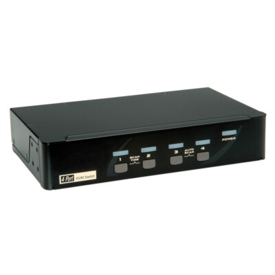 Switch DisplayPort USB 2.0 KVM Switch, 1 User - 4 PC, Integrierter 2-Port USB2.0
