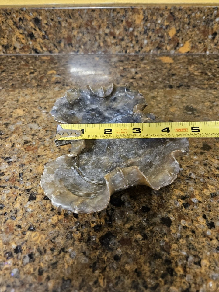 Старинная ранняя китайская щетка для мыла камня лотоса листьев стиральная машина чаша - Изображение 3 из 4