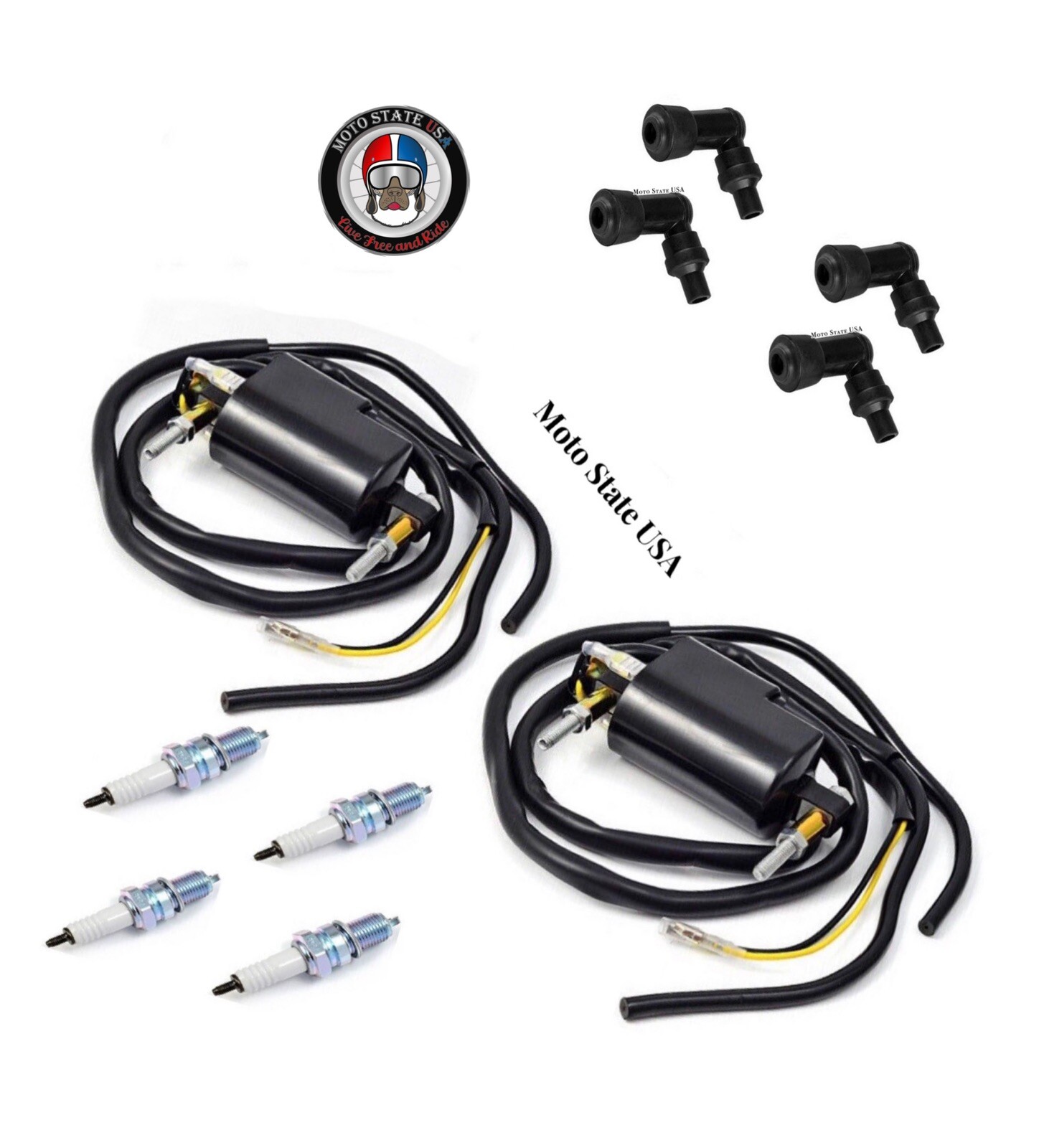 Ignition Coil Spark Plug With Cap Kit For Yamaha Motorcycle XJ750 - Foto 9