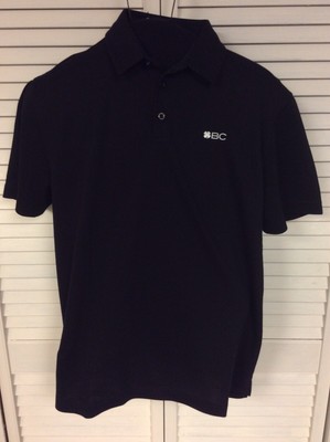 Black Clover Menâs Golf Everyday Polo Shirt Black Tech Pique Cotton Medium M $65 | eBay
