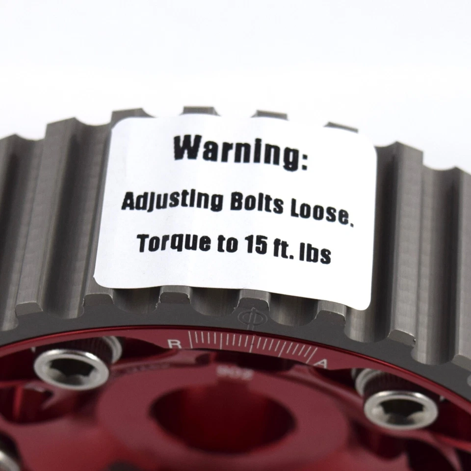 2x Polea de engranaje de eje de leva Racing Performance negra para Honda Acura B16A B18C Foto 2 de 2