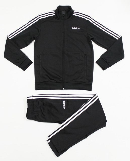 black and white adidas suit