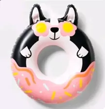 Inflatable Donut Boxer Dog SwimTube Pool Float - Sun Squad - New