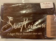 Shea Moisture Hair Stylist Cape and Bamboo Comb NEW NFR