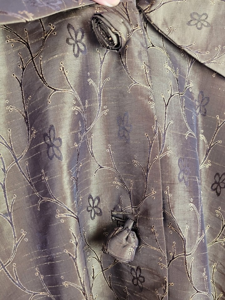 Women Jacket One Size Green Tunic Blazer Asian Style Broadway Vintage