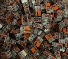 New 25-pcs ORIGINAL WAGO 221-412 COMPACT Splicing Connectors 2 pole Lever Nuts