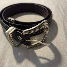 Vintage Bison Mens 36 Coloma Genuine Bison Brown Belt -Mint Condition.