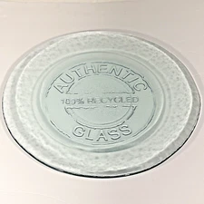Vidrios 12.5” 100% Recycled Glass Clear Green Serving Platter or Plate