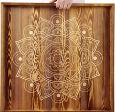 Farmhouse Rustic Wooden Serving Tray