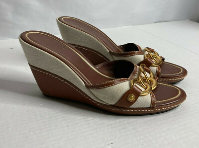 cole haan leather wedge sandals