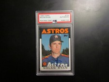 1986 Topps Nolan Ryan Signed Baseball Card PSA Certified 