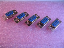 D-Sub 9 Pin Female Connector Solder Cup - NOS Qty 5