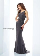 Social Occasions by Mon Cheri 118881 -Color:Grey-Sz 14-Mother of the Bride