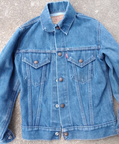 80s Levi's Jean Jacket Overcoat USA Denim Youth Kids USA Distressed Vtg 12 - Picture 9 of 11