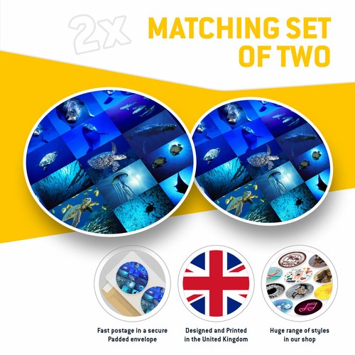 2 x Vinyl Stickers 20cm - Marine Life Collage Ocean Dive Diver Cool Gift #8936 - 第 2/9 張圖片